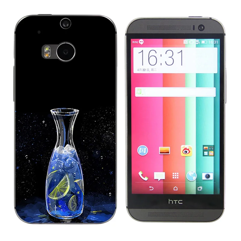 Чехол для телефона чехол HTC One M8 M8s задней панели из силикона и ТПУ мягкий с