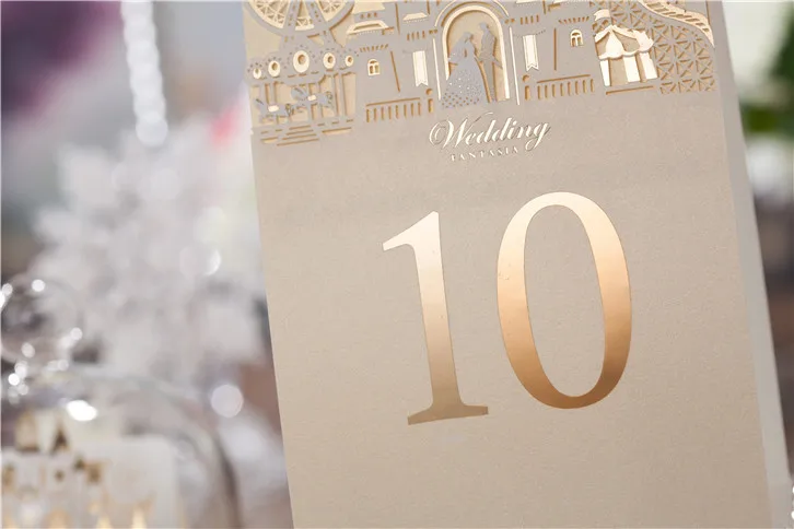 Новый замок элегантные лазерная резка бумажные принадлежности для вечеринок