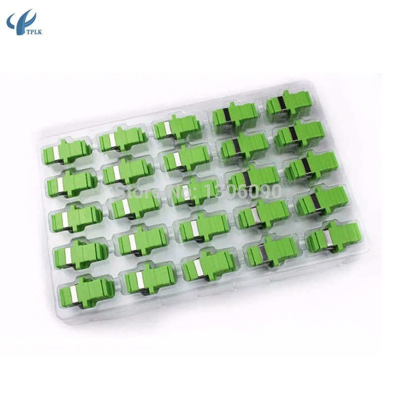 25 шт./лот зеленый симплекс SC Волокно оптический адаптер аксессуар психического