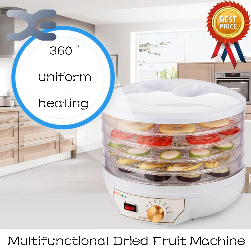 220В Бытовая сушилка для фруктов и овощей мяса трав сушильная машина рыбы 5 слоев