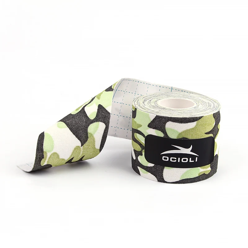 Спортивная хлопковая кинезиологическая лента Macure эластичная клейкая для