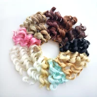 msiredoll bjd wig accessories 1piece 15100cm doll hair for 13 14 16 112 curly doll hair bjd wig diy free shipping