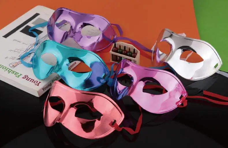 Маска для Хэллоуина Половина лица с плоской позолоченной маской танцевальный