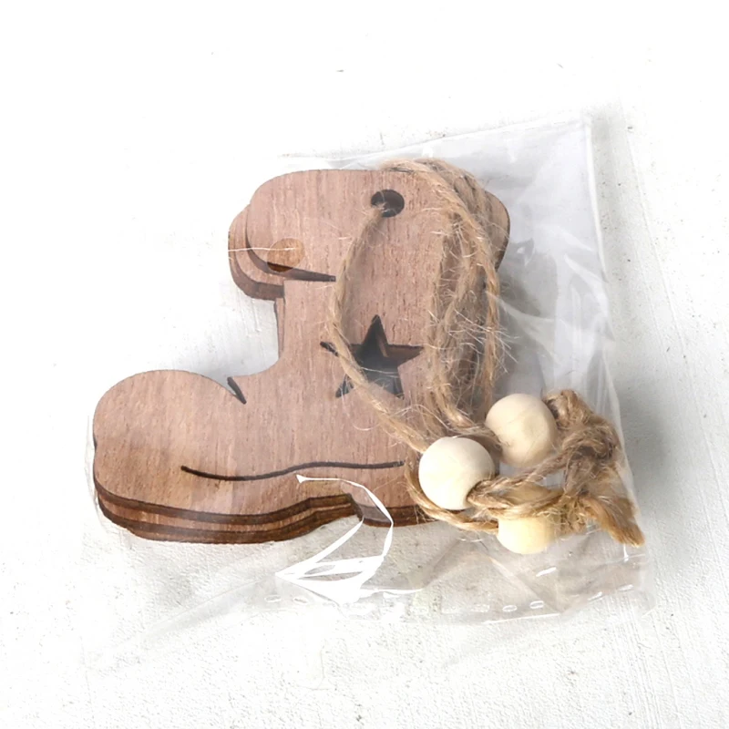 3 шт деревянные рождественские украшения Подвески Подарочные бирки декоративные