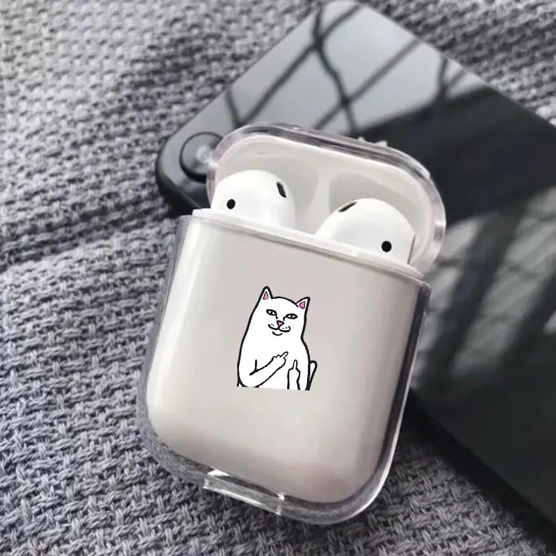 Чехол для Airpods с милым сердечком, Прозрачные Жесткие ПК-Чехлы для AirPods, Чехлы Защитные, беспроводной чехол для наушников