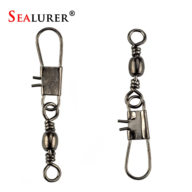 20pcs Connector Lure Seamline Character Ring Stainless Steel Fishing Supplies Small Accessories Barrel Swivel with Interlock | Спорт и