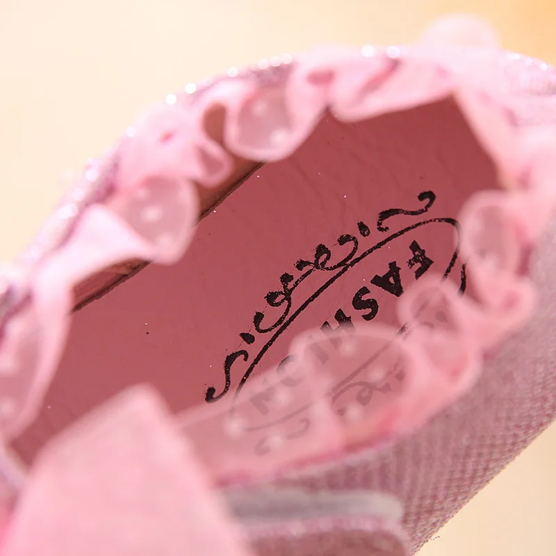 Обувь принцессы для маленьких девочек из искусственной кожи с кристаллами обувь