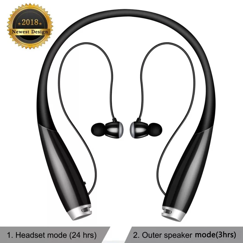HB-906 наушники-вкладыши Bluetooth 5,0 гарнитура спортивные беспроводные компаньон для наушников и Динамик 2-в-1 Шейная лямка крепится пригодно для телефона ipad