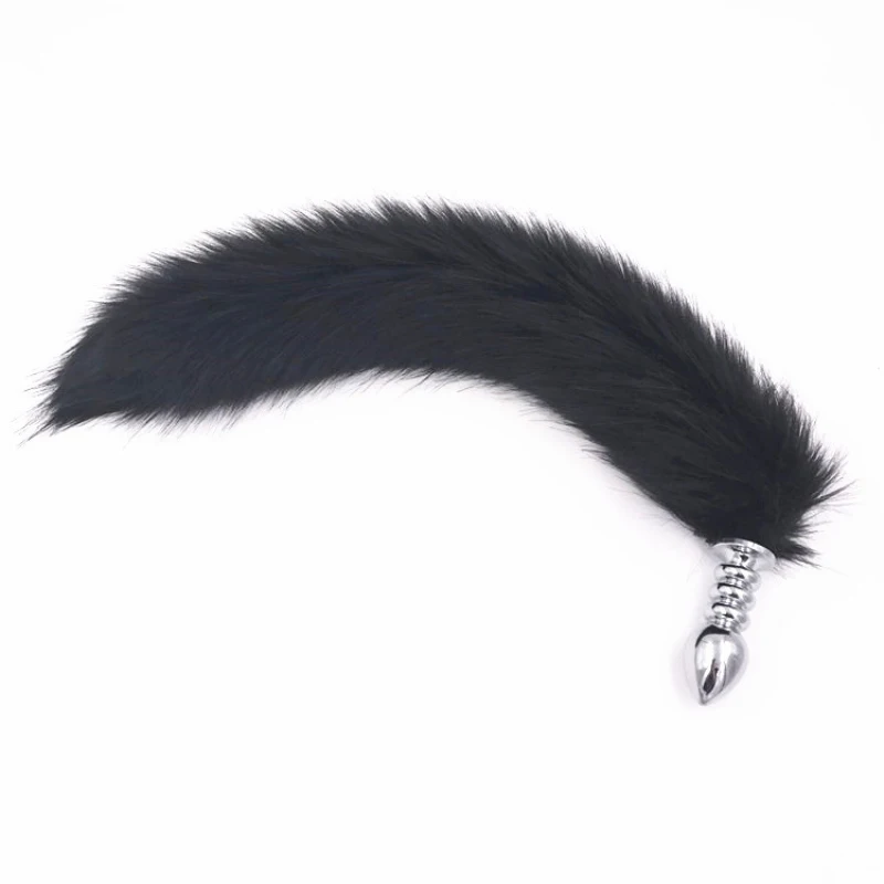 Anal Plug Faux Fox Tail Butt Stopper Massager Stainless Steel Stimulation Anus Sex Toys Romance Game H8-71E | Красота и здоровье