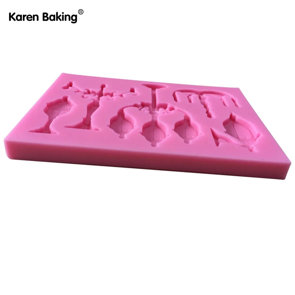 Новое поступление Дизайн в Форма из свечах 3D силиконовые формы шоколадная