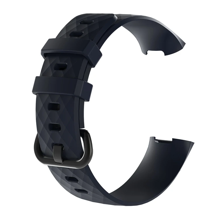 Силиконовый ремешок для часов для Fitbit Charge 3 фитнес-трекер Smartwatch замена спортивный ремешок на запястье - Цвет: Navy Blue