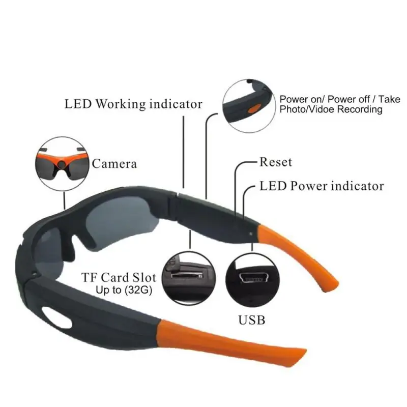 Очки &quotмини&quot камера с широкими углами солнцезащитные очки HD 1080 P DV DVR Vedio