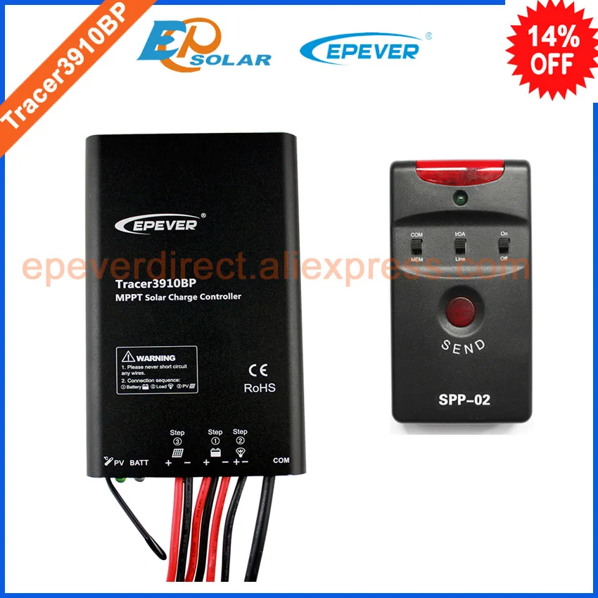 

Tracer3910BP + SPP-02 простой в эксплуатации Солнечный Трейсер регулятор EPEVER 15A 15amp супер программист параметров