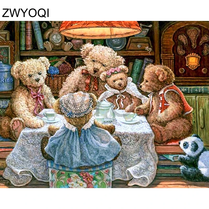 Алмазная живопись сделай сам вышивка крестиком полноразмерная мультяшная ткань