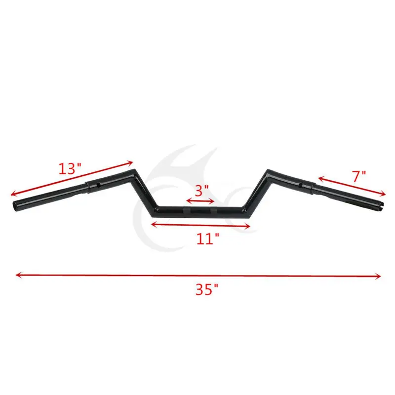 Бесплатная доставка 6 &quotRise Z Bars руль для Harley Davidson Road Glide King FLTR FLHR 2015 2016 черный|Руль