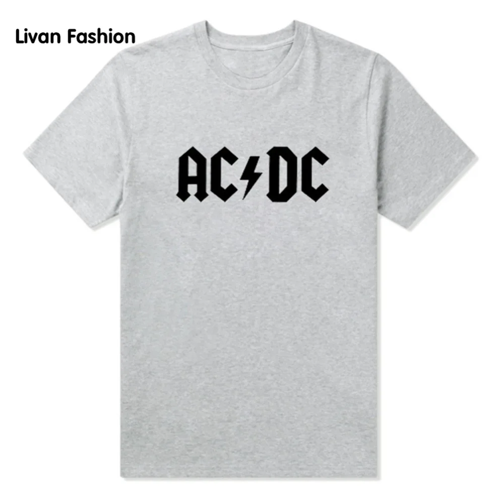 Fashion Women AC DC Letters Print T-Shirts Tops T-shirts In Cotton T Shirt Black White---HLE-TT305 | Женская одежда