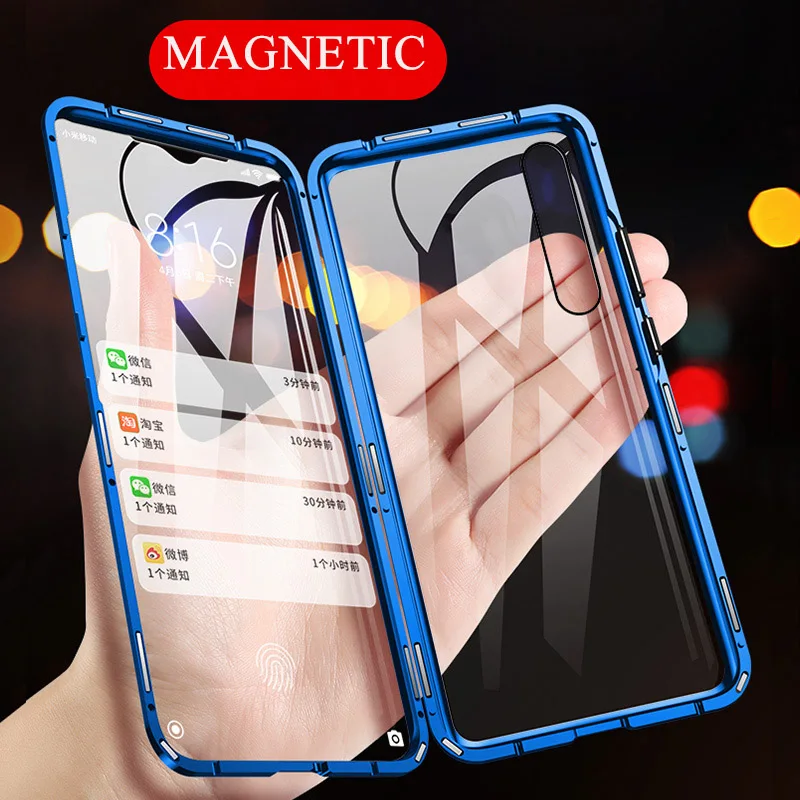 360 магнитный адсорбционный металлический корпус чехол на для Xiaomi mi 9 прозрачный противоударный передний задний закаленный стеклянный чехол на для Xiaomi mi 9 se mi 9t чехол на для сяоми ксиоми ми 9 se 9t