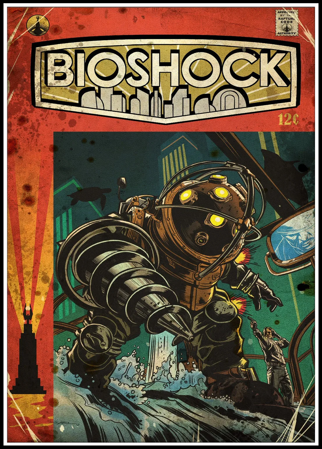 Плакат Bioshock Rapture видео игра Постеры фильма белая бумага Картина Настенная картина для гостиной украшение дома