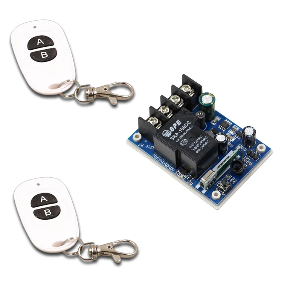Новый DC12V 24V 36V 48V 30A 1CH пульт дистанционного управления двери гаража RF беспроводной
