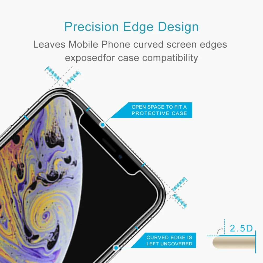 9H 2.5D Закаленное стекло для смартфона пленка экрана iPhone XS Max/XR/8 Plus/7 Plus/6 S