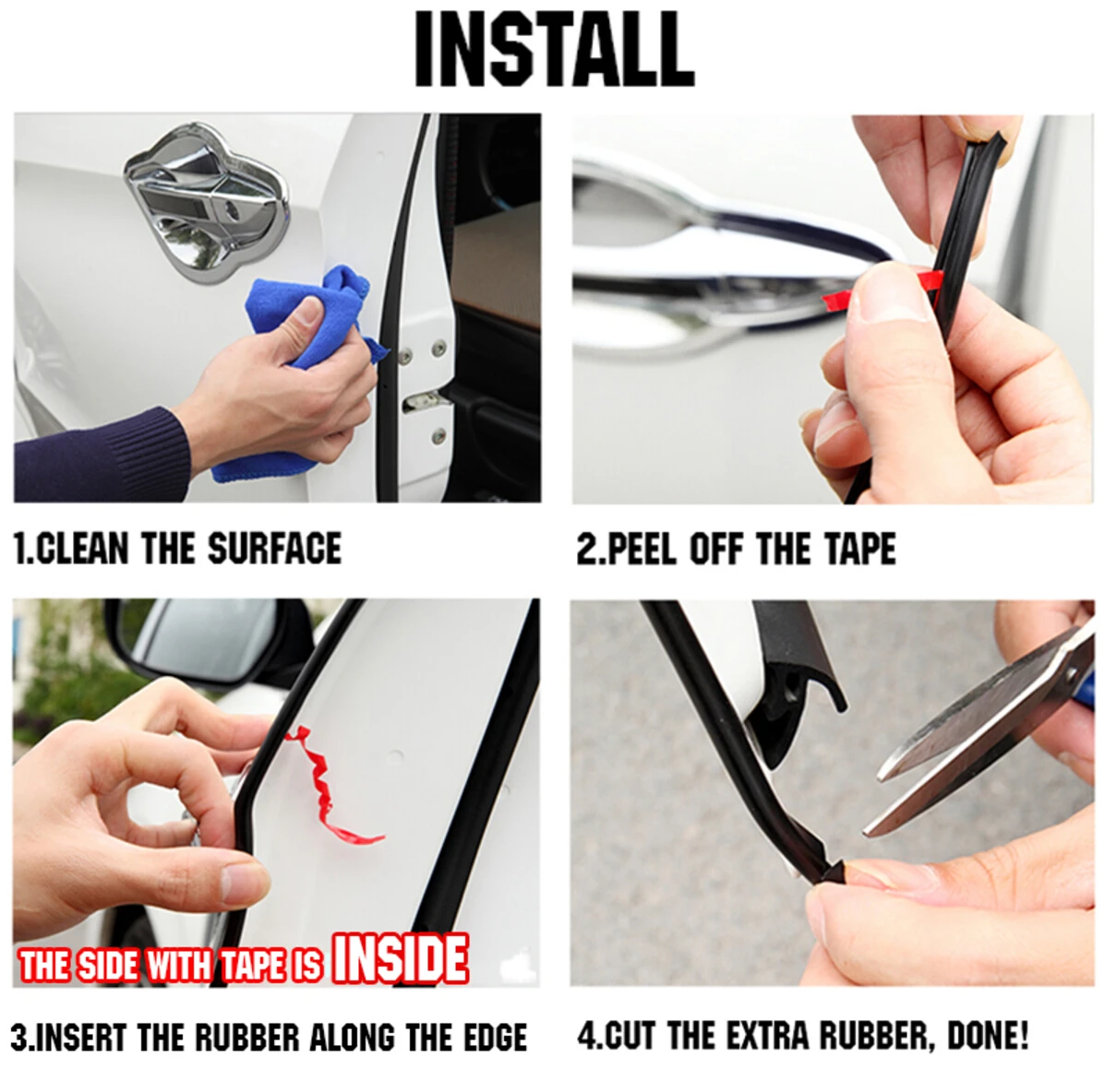 Защитные щитки для края автомобильной двери защитная полоса защиты от царапин