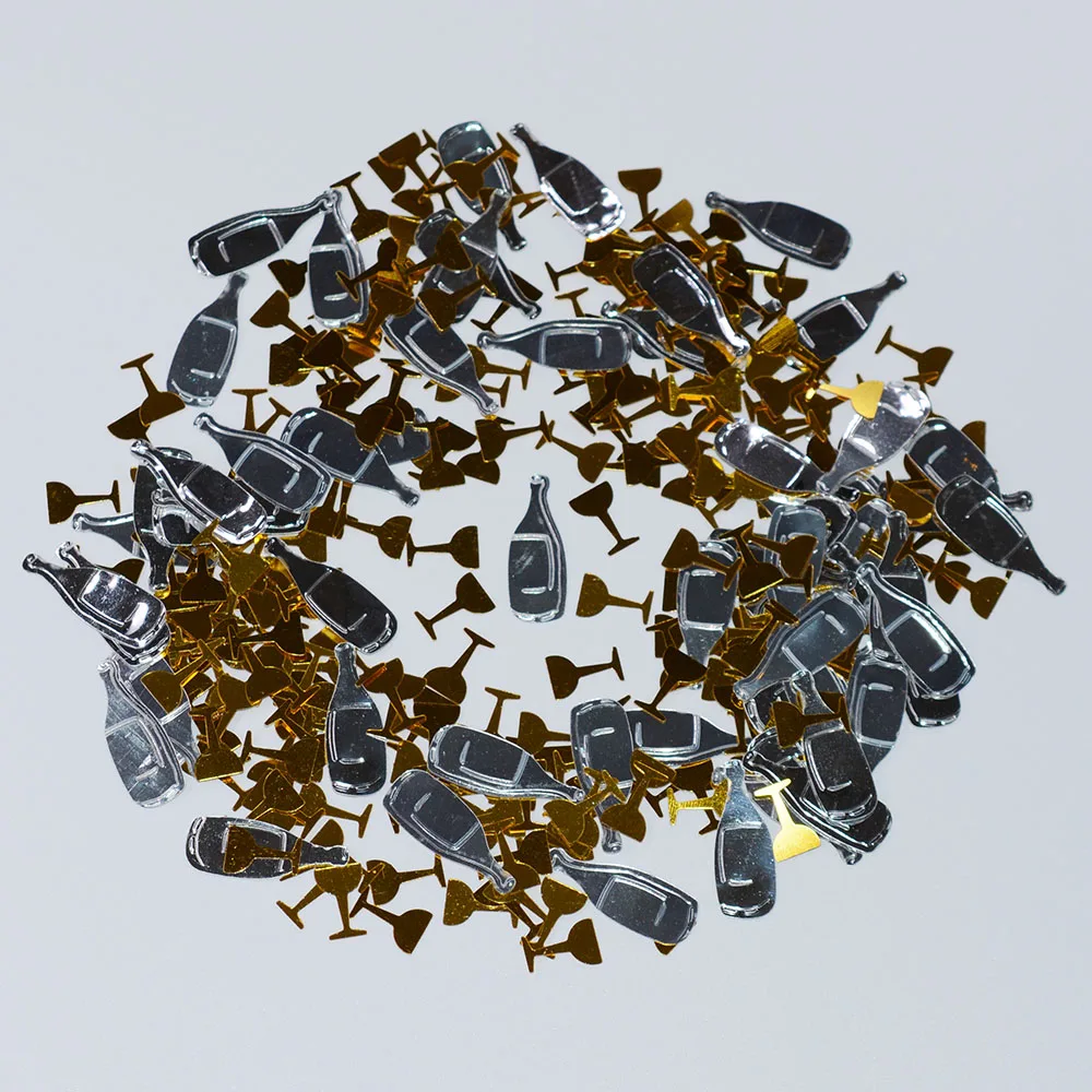 Ура! Бутылки для шампанского и очки конфетти разбрызгивают 15 г Черный Winebottle