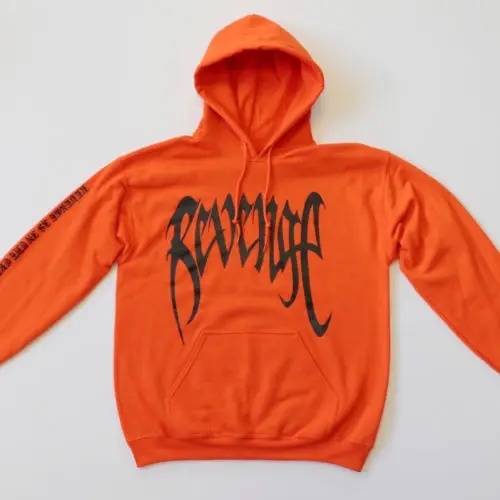 Harajuku стиль весна осень месть убить толстовки XXXTentacion мужские Хип Хоп Толстовка Оранжевый Черный пуловер - Цвет: Оранжевый