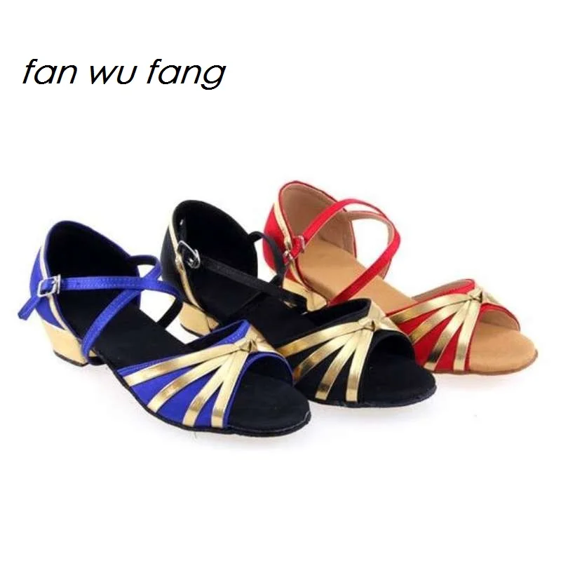 Новое поступление 2017 сатиновые туфли для латинских танцев сандалии бальных