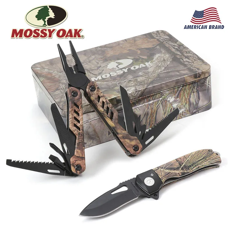 Mossy Oak 2 шт. многофункциональный инструмент складной нож плоскогубцы карманные Наборы инструментов для отдыха на природе снаряжение
