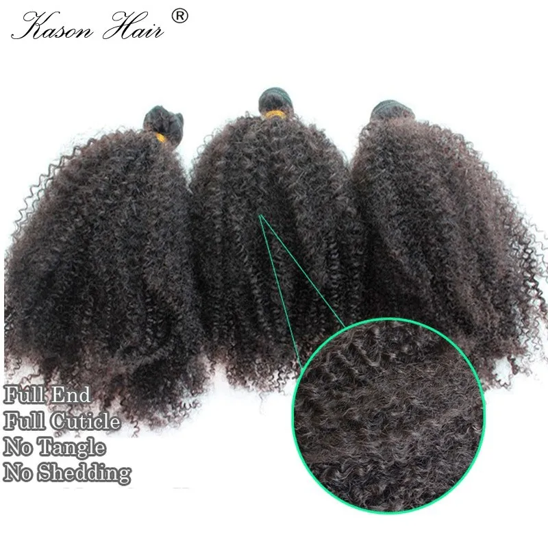 7A Brazilian Kinky Curly Virgin Hair 4 Bundles Afro Extensions Human Weaves |