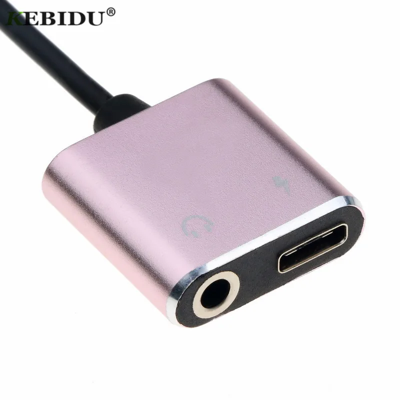 Зарядный кабель Kebidu со штекером AUX Type C на гнездо 3 5 мм и разъемом для