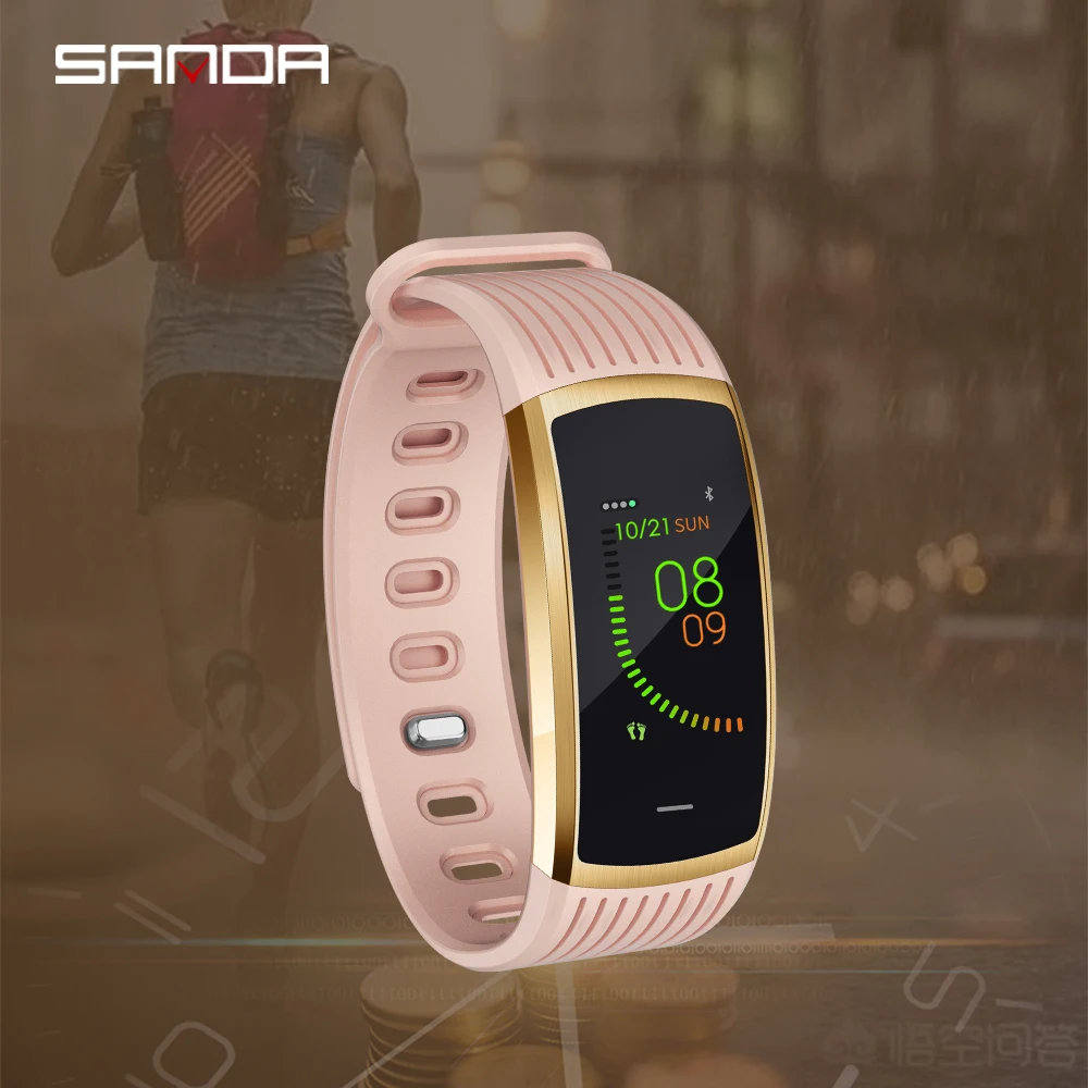 Sanda женские спортивные Смарт часы мужские Bluetooth фитнес с трекером кровяное