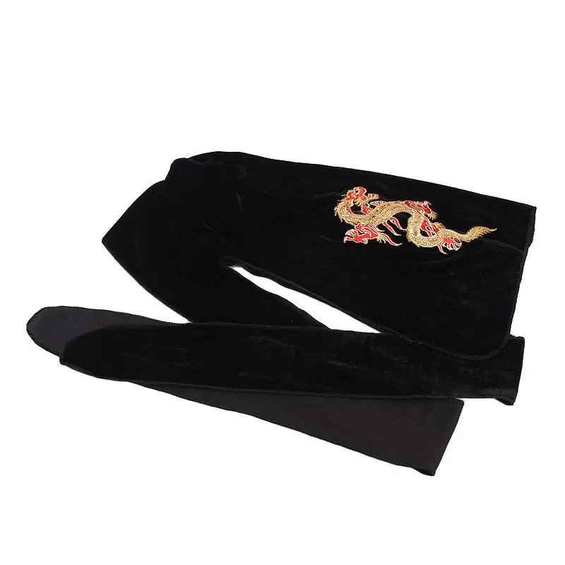 12PCS Long Tail Pirate Head Cap Fashion Dragon Pattern Velvet Elastic Durag Headwrap Women and Men Turban Bandanas Random Color