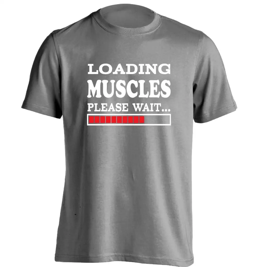 Мышцы загрузки мужская и женская Группа Футболки рок футболка Дизайн | Мужская
