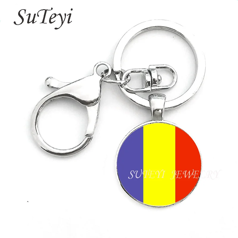Трендовые круглые мужские ювелирные изделия брелок Чад и Чили Центральная