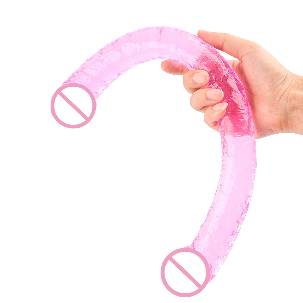 19 дюймов медицинский силикон Большой конский дилдо реалистичный желе двойной