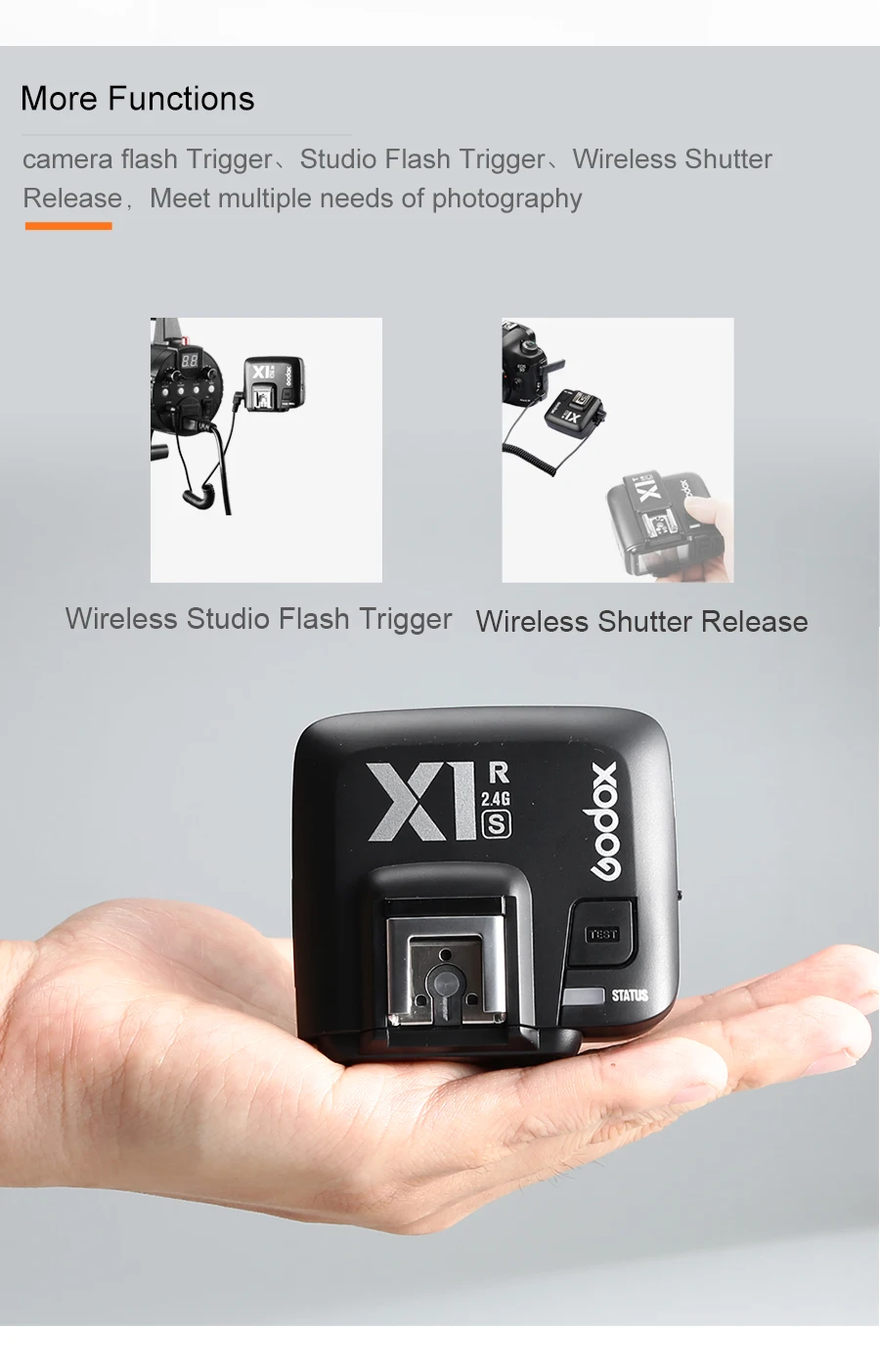 Godox X1R-S 32 канала ttl 1/8000s беспроводной приемник вспышки для камер sony(только приемник