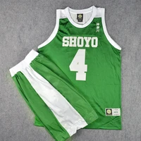 embroidery shoyo high school kenji fujima no 4 sport cosplay costume school basketball team uniform set tops pants