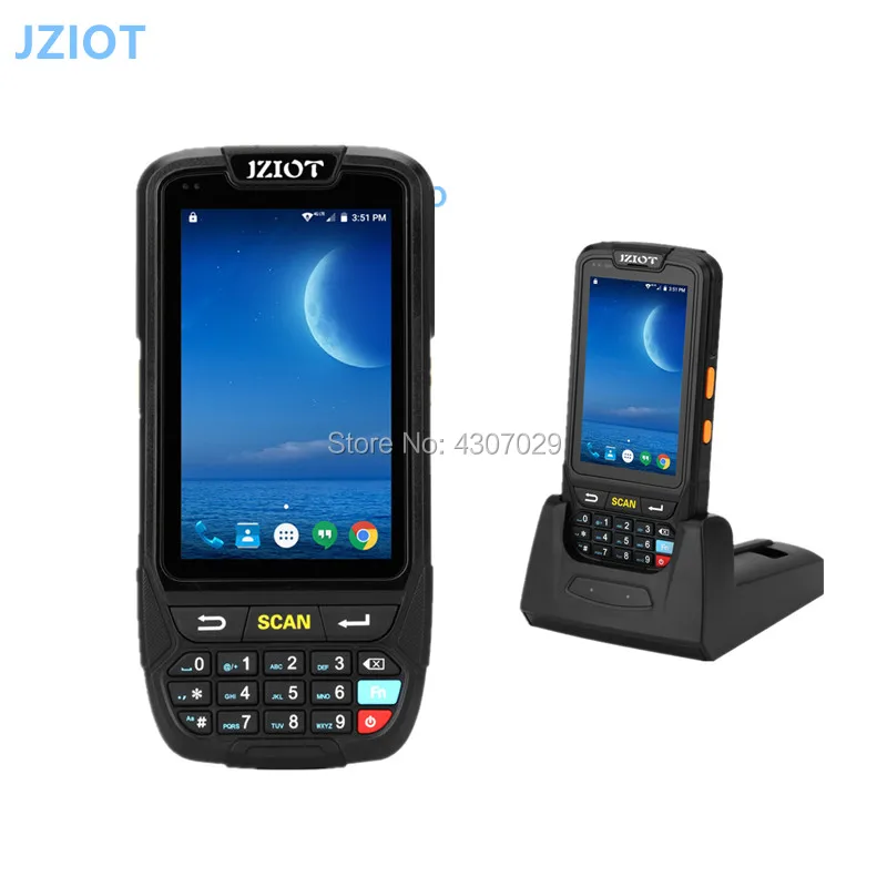 POS терминал 2D Ручной Bluetooth 4 0 4g водонепроницаемый мини сканер штрих кодов PDA Android 7