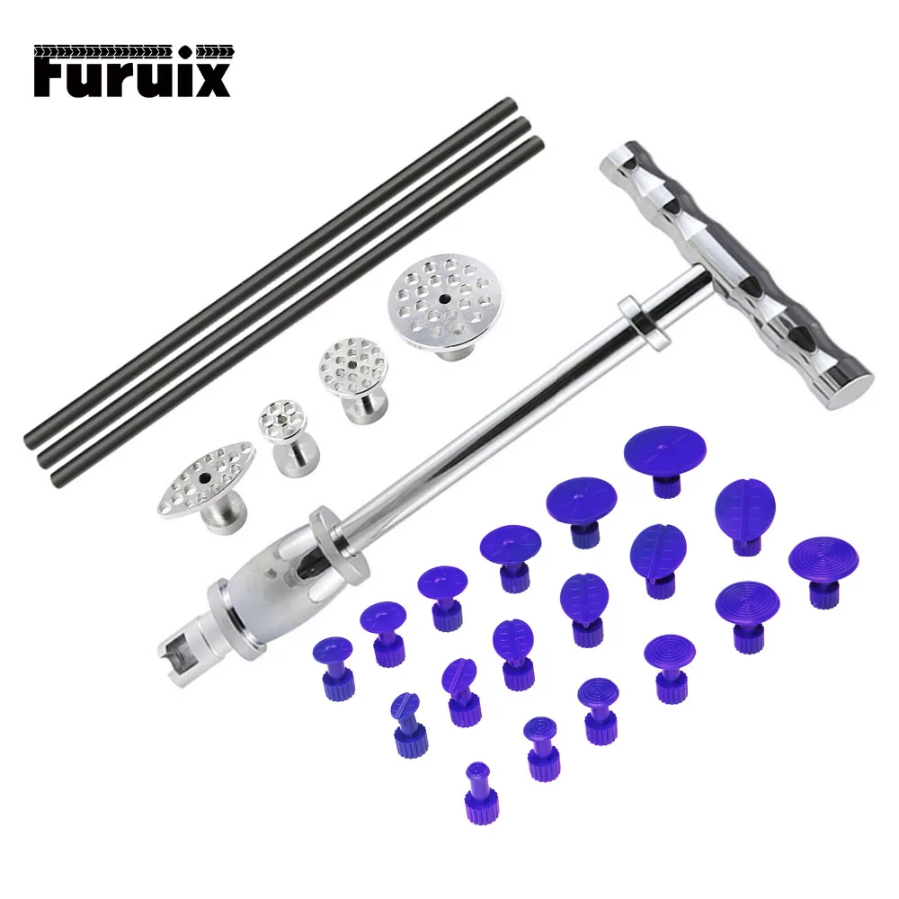 Preço Kit De Reparação Paintless Dent Cola Extrator Para O Corpo Do Carro Remoção Dent Martelo Reverso Cola Varas Guias Mão Kit Ferramenta Conjunto