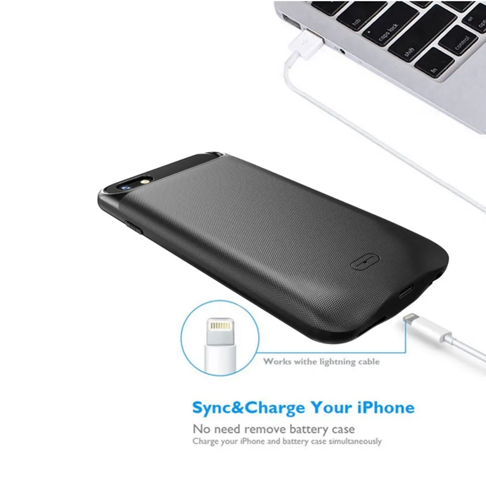 Новое зарядное устройство чехол для iPhone 6 6S внешний аккумулятор зарядки iphone 2500