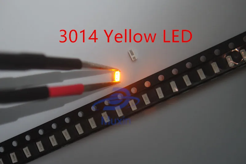 3014 SMD LED чип желтый ультра яркий 0 1 Вт 6 8LM 30mA 3В поверхностное крепление