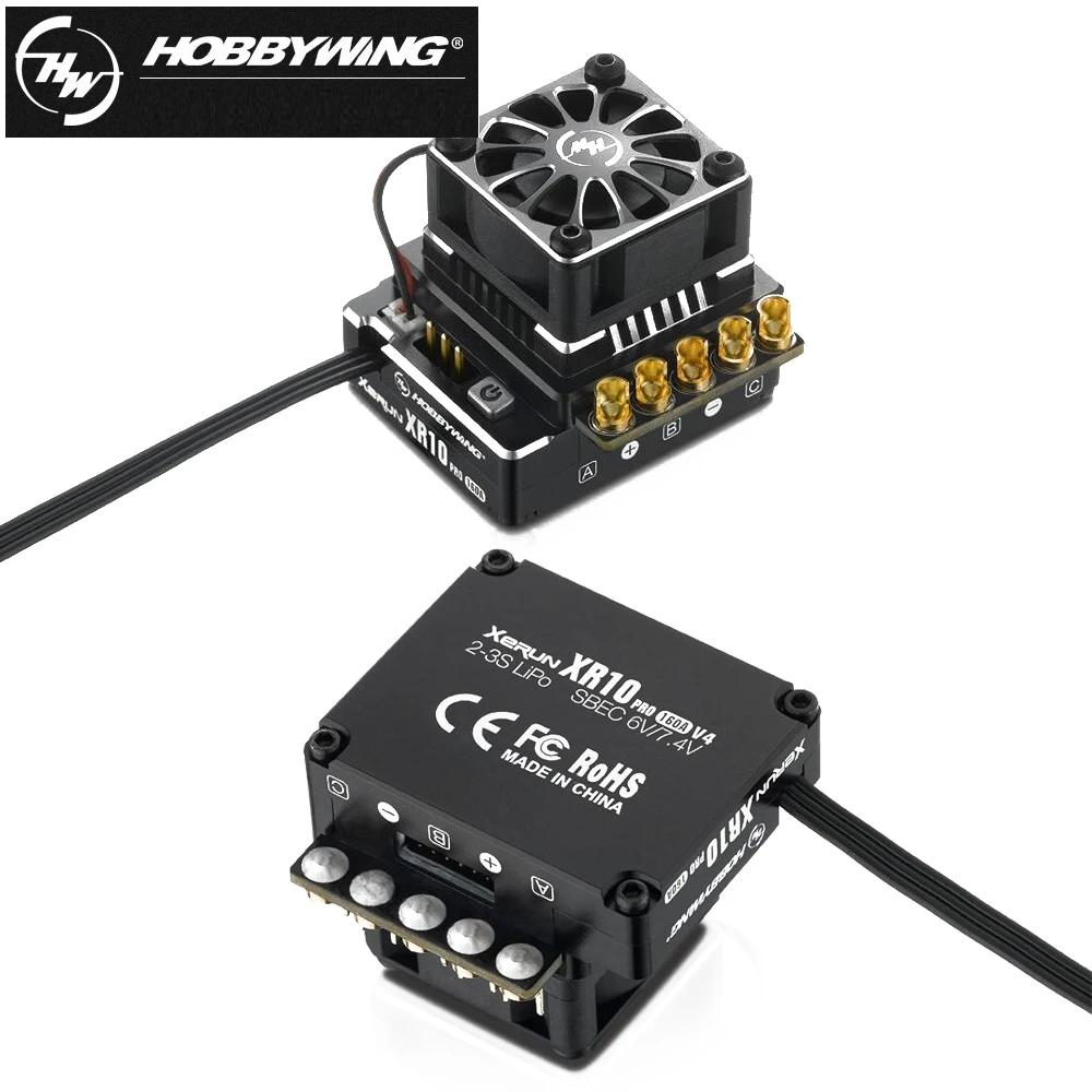 Бесщеточный контроллер скорости RC ESC Hobbywing XERUN XR10 PRO 160A для 1/10 buggy racing drift car|Детали и
