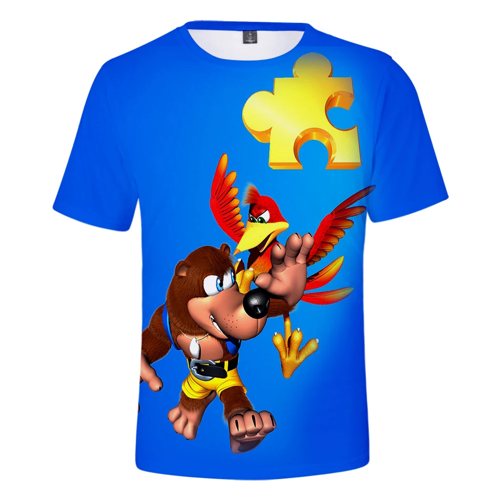Мужская Уличная футболка с коротким рукавом в стиле Харадзюку Banjo Kazooie уличная