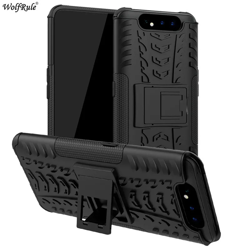 

For Cover Samsung Galaxy A80 Case TPU & PC Holder Armor Bumper Anti knock Phone Case For Samsung Galaxy A80 A90 Cover 6.7''