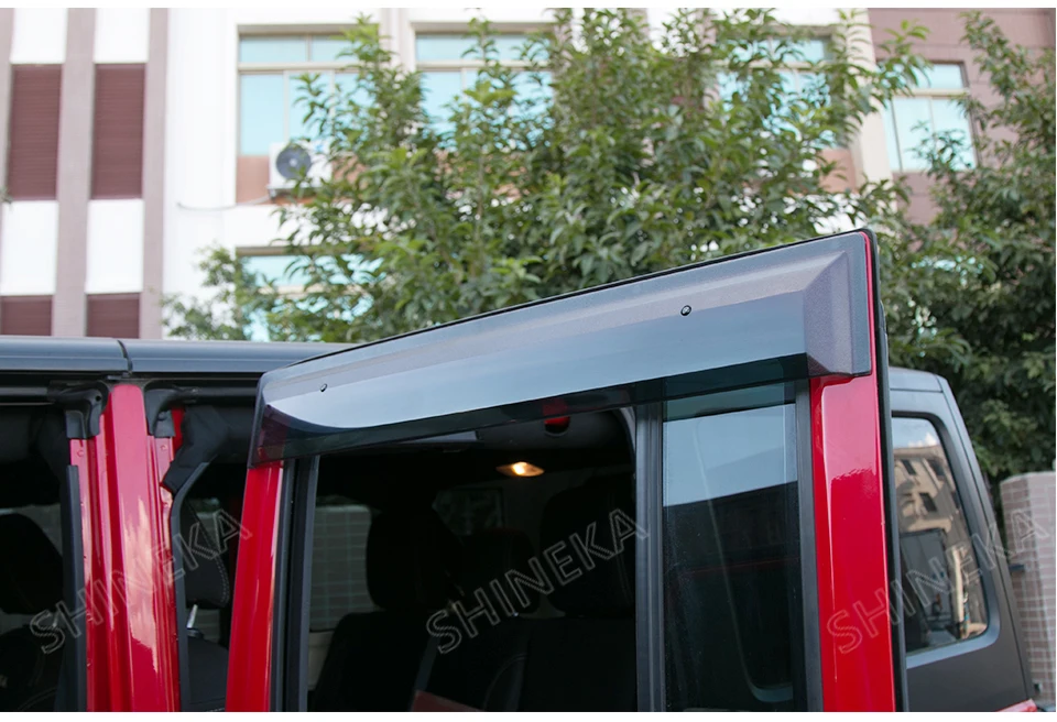 SHINEKA оконные козырьки для Jeep Wrangler, автомобильные окна, солнцезащитный козырек, дождевой козырек, защита для Jeep Wrangler 2007-, аксессуары