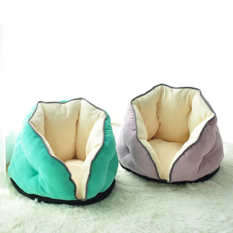 Теплая кровать для собак кошек гнездо диваны домашних животных дом круглая будка