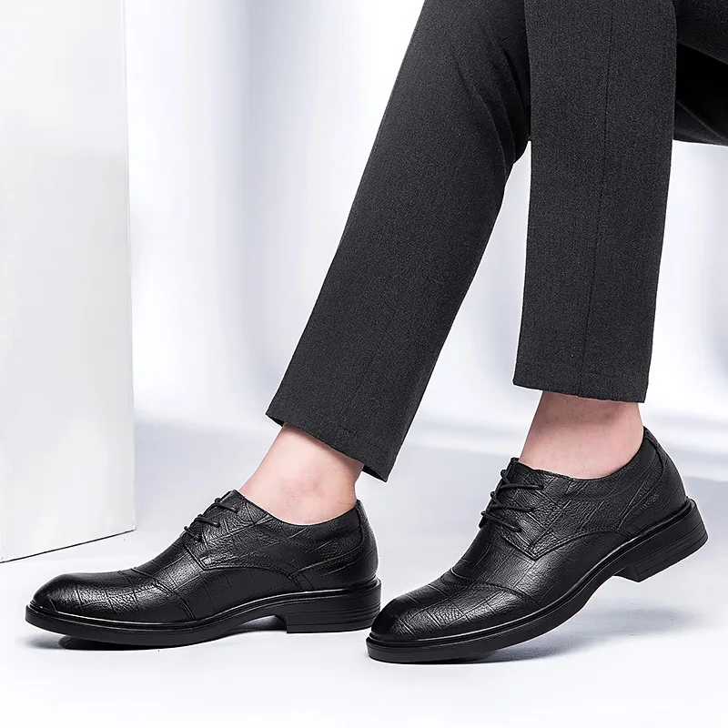 

big size 48 Men Dress formal shoes fashion men's Handmade business shoes wedding party shoes Genuine Leather Lace-up Male shoes