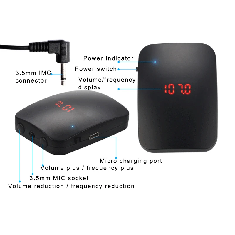 FM беспроводной микрофон передатчик с гарнитурой и отворот для учителя Тур гид