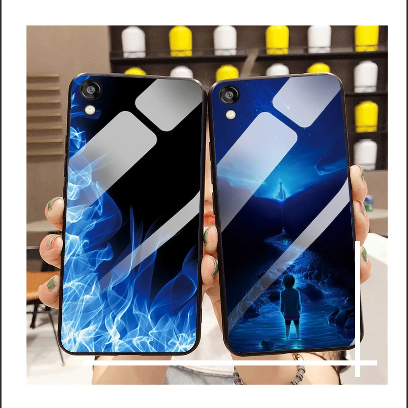 Чехол из закаленного стекла для Huawei Honor 8S 8A 8C ударопрочный глянцевый чехол 8X